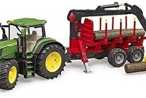 Početak Bruder Traktor John Deer 7R 350 sa Prikolicom za drva 031541