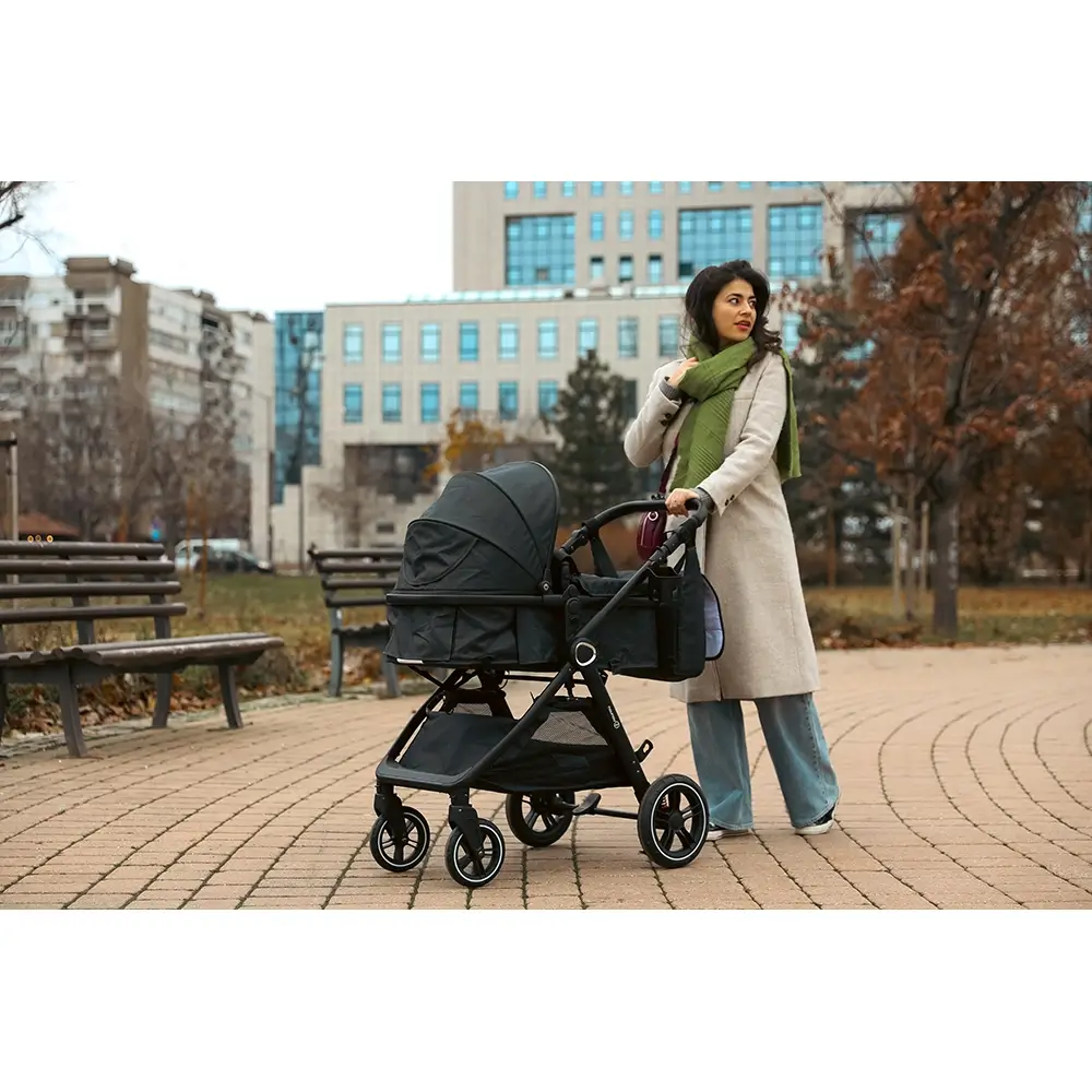 Kombinovana-kolica-za-bebe-X1-iSize-Black-slika-uzivo-1