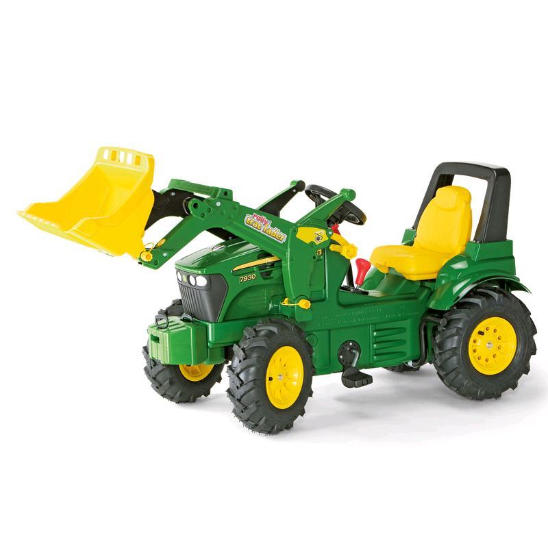 rolly-toys-710126-1 traktor na pedale sa prikolicom zeleni