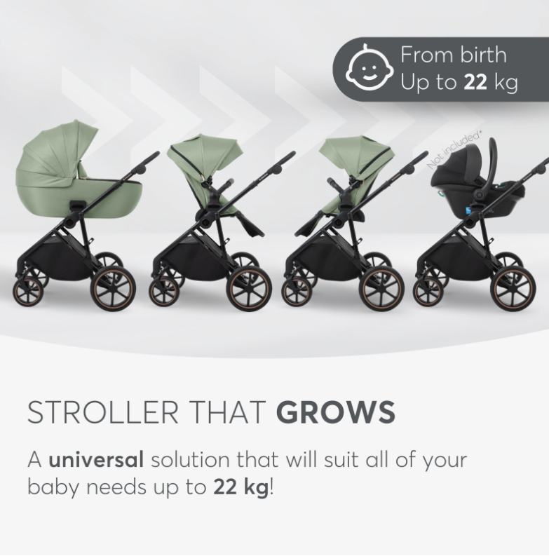 Kikka Boo Thea Premium kolica za bebe 3u1 set za I-size auto sedištem I-Prime Kikka Boo Thea Premium kolica za bebe 3u1 set za I-size auto sedištem I-Prime