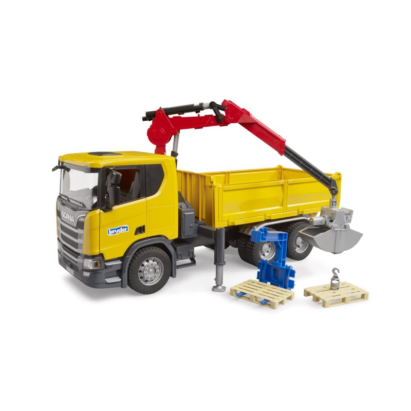 Kamion Scania Super 560R za gradilište sa dizalicom i paletama-0