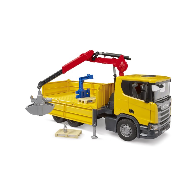 Kamion Scania Super 560R za gradilište sa dizalicom i paletama-4