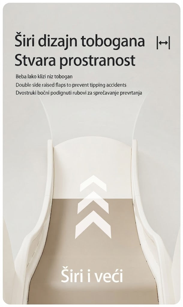 Dečiji tobogan 2u1 Meda sa košarkaškim obručem | 128cm-2