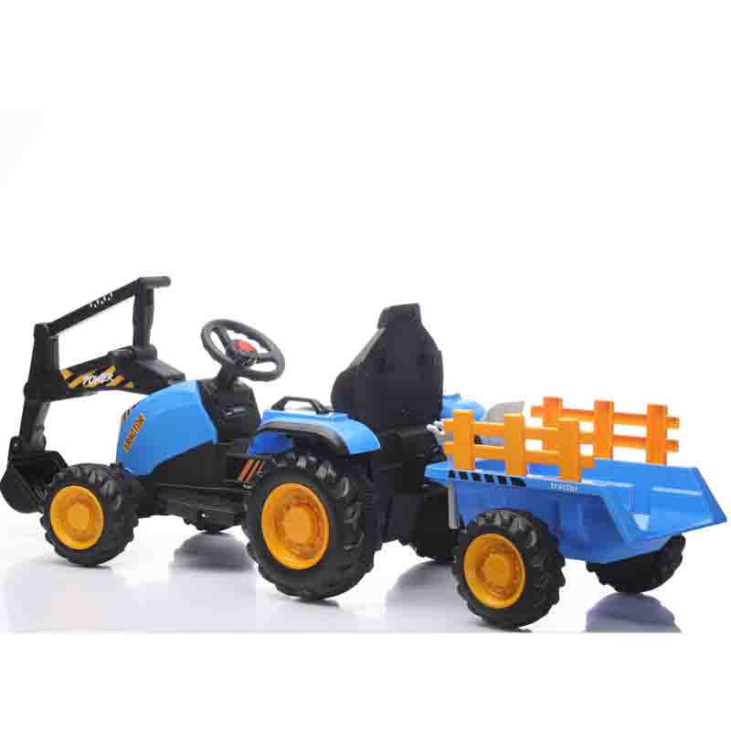 Traktor na akumulator sa kašikom i prikolicom-2